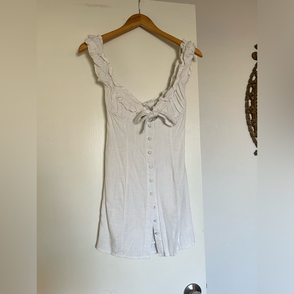 Princess Polly Cotton Sundress Size 4 Beautiful White Cottagecore summer dress